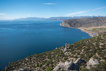 Fototapeta na wymiar View of the East Coast of Crimea