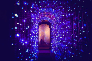 Tunnel light in Christmas day