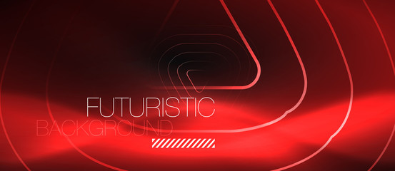 Dark black abstract background with neon colors and lines