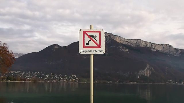 Banned Swimming on the Lake