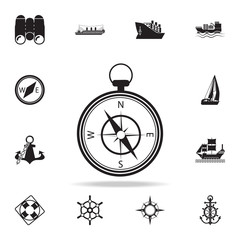 compass icon. Detailed set of ship icons. Premium graphic design. One of the collection icons for websites, web design, mobile app