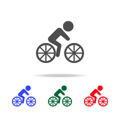 Cyclist  icons. Elements of sport element in multi colored icons. Premium quality graphic design icon. Simple icon for websites, web design, mobile app, info graphics