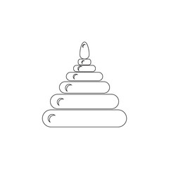 Pyramid toy icon. Toy element icon. Premium quality graphic design icon. Baby Signs, outline symbols collection icon for websites, web design, mobile app on white background