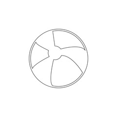 beach ball icon. Toy element icon. Premium quality graphic design icon. Baby Signs, outline symbols collection icon for websites, web design, mobile app on white background