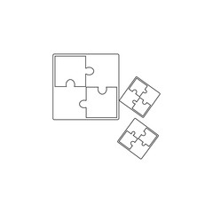 Puzzle icon. Toy element icon. Premium quality graphic design icon. Baby Signs, outline symbols collection icon for websites, web design, mobile app on white background