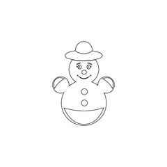 Tumbler toy, baby toy icon. Toy element icon. Premium quality graphic design icon. Baby Signs, outline symbols collection icon for websites, web design, mobile app on white background