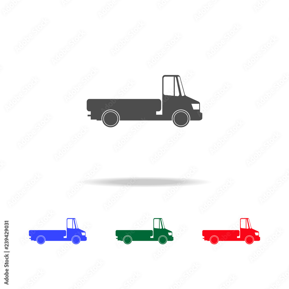Poster truck icons. elements of transport element in multi colored icons. premium quality graphic design ic