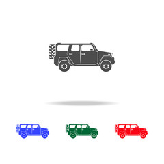 Fototapeta premium Off-road car icons. Elements of transport element in multi colored icons. Premium quality graphic design icon. Simple icon for websites, web design