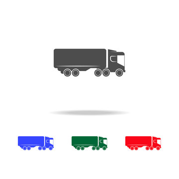 lorry with a trailer  icons. Elements of transport element in multi colored icons. Premium quality graphic design icon. Simple icon for websites, web design
