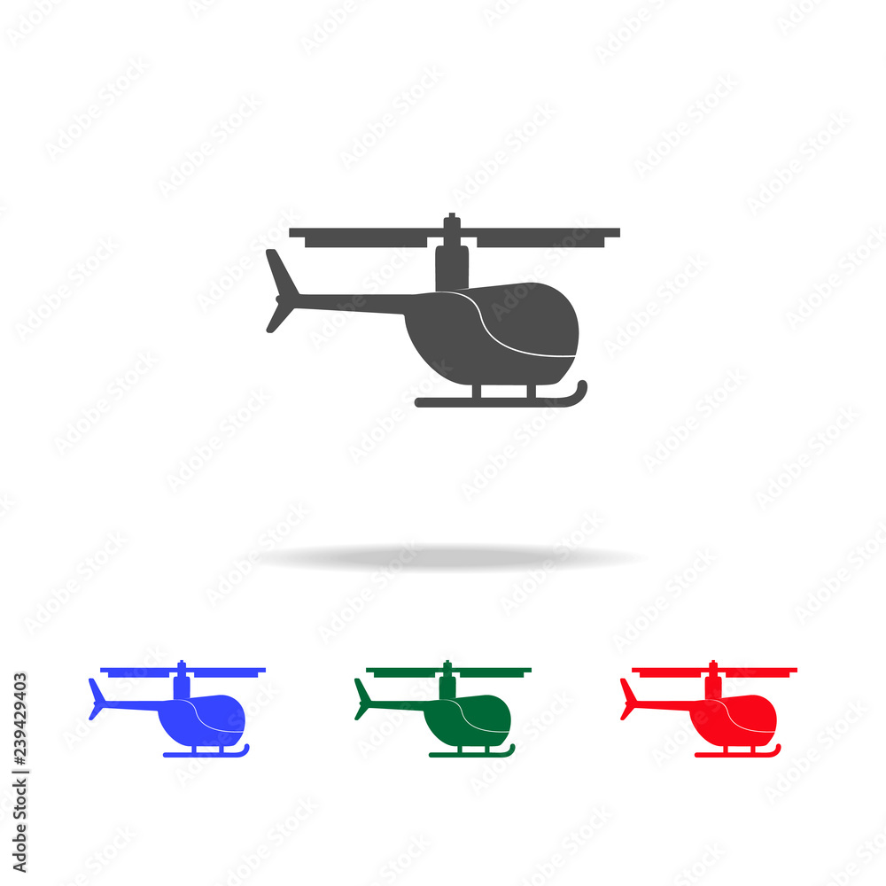 Poster helicopter icons. elements of transport element in multi colored icons. premium quality graphic desi