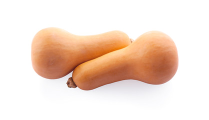 Butternut squash isolated on white background