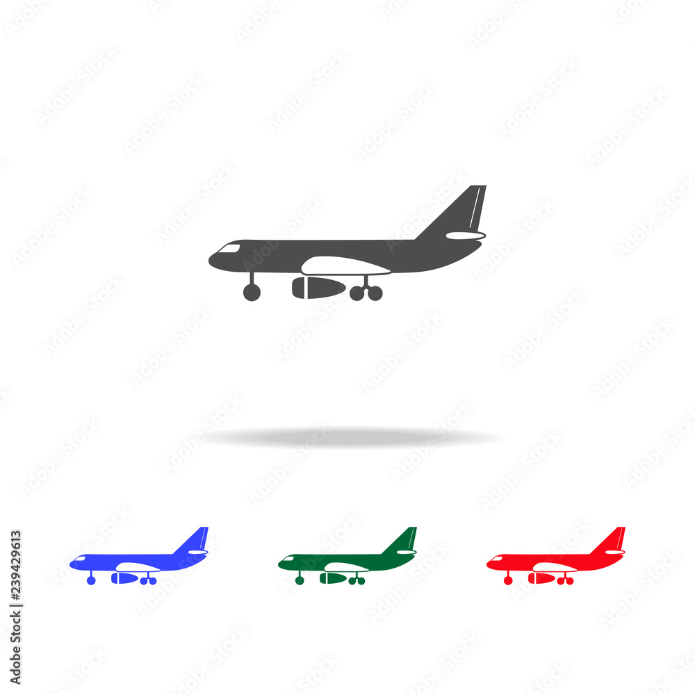 Poster plane icons. elements of transport element in multi colored icons. premium quality graphic design ic