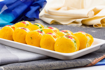 Indian Delicious Bengali Sweet Food Also Know as Bangla Sweet or Bengali Dessert Made From Syrup, Cream, Milk, Khoya or Flavour