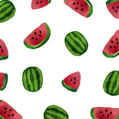 watercolor watermelon art background
