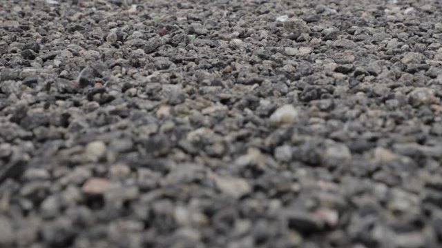 cinematic view of road and its texture,