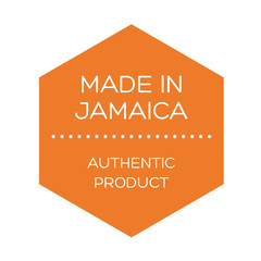 Made in Jamaica label on white