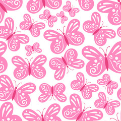 creative colorful butterfly seamless pattern design