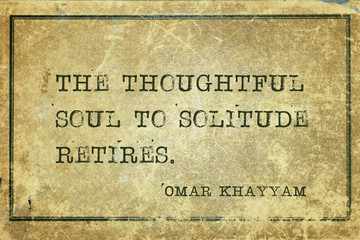 soul to solitude Khayyam