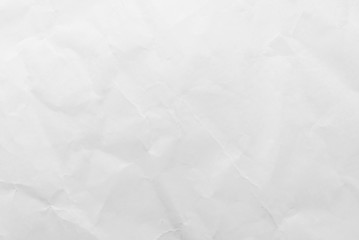 White crumpled paper texture background. Close-up.