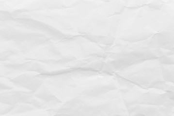 White crumpled paper texture background. Close-up.