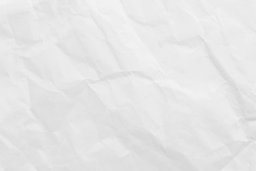 White crumpled paper texture background. Close-up.