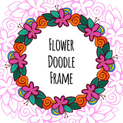 floral flower art wreath frame design