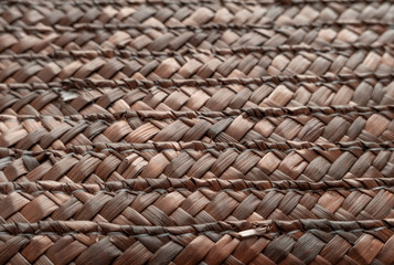 Close up wicker basket texture for use as background . Woven basket texture.