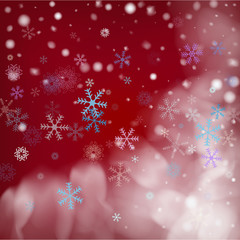 Blue Realistic Vector Snowfall. Christmas, New Year Grunge Holidays Background. Realistic Snowfall Pattern, Falling Snowflakes Overlay. Winter Cold Dots Storm Sky, Frost Effect Silver Ice Square Frame