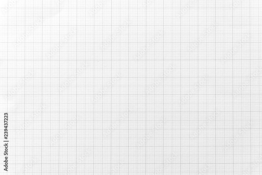Wall mural white paper with grid line pattern for background. close-up.