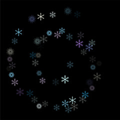 Falling down snow confetti, snowflake vector border. Festive winter, Christmas, New Year sale background. Cold weather, winter storm, scatter texture. Hipster snowfall falling snowflakes cool confetti