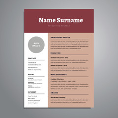 Profesional clean resume cv template design