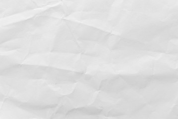 White crumpled paper texture background. Close-up.