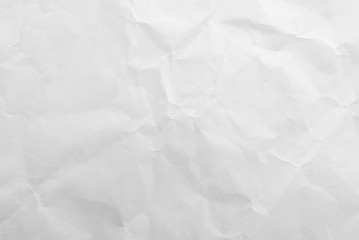 White crumpled paper texture background. Close-up.