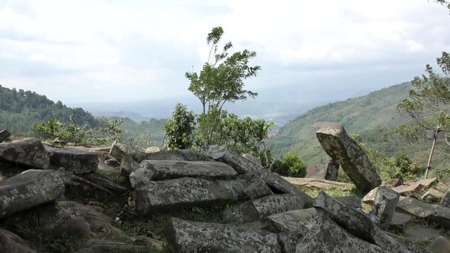 Gunung Padang in Karyamukti village, Cianjur, Indonesia. This site is carbon dated at 5000 BC and predates even the pyramids.