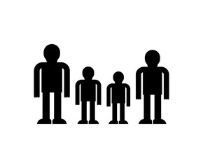 Family symbol. kind sign icon. Parents and children. Vector illustration