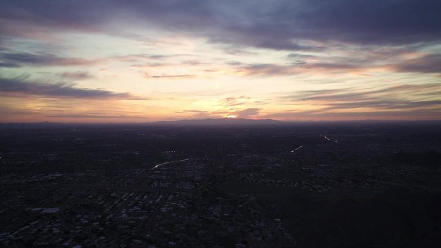 Sunset Phoenix Time from squaw mountain timelapse