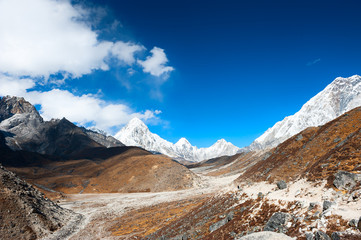 Himalaya mountains in Nepal. Everest Base Camp trek