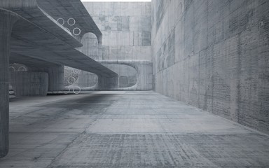 Empty dark abstract concrete smooth interior . Architectural background. 3D illustration and rendering