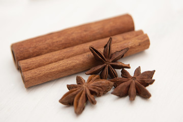 Cinnamon quills and star anise