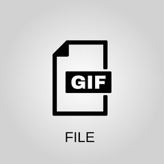 Gif file icon. Gif file concept symbol design. Stock - Vector illustration can be used for web.