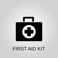 First aid kit icon. First aid kit concept symbol design. Stock - Vector illustration can be used for web.