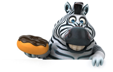 Fun zebra - 3D Illustration