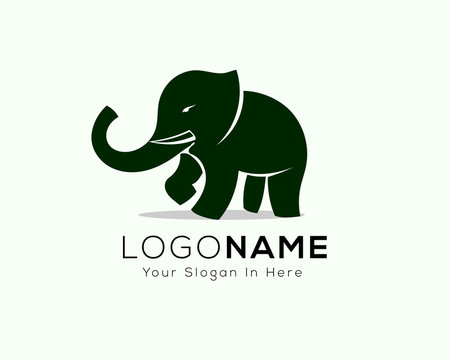 Stand elephant logo design inspiration