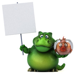 Fun trex - 3D Illustration © Julien Tromeur