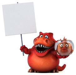 Fun trex - 3D Illustration © Julien Tromeur