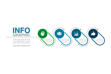 Vector infographic template for diagram, graph, presentation, chart, business concept with 4 options.