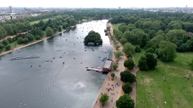 Beautiful landscape around Hyde Park, London, United Kingdom
