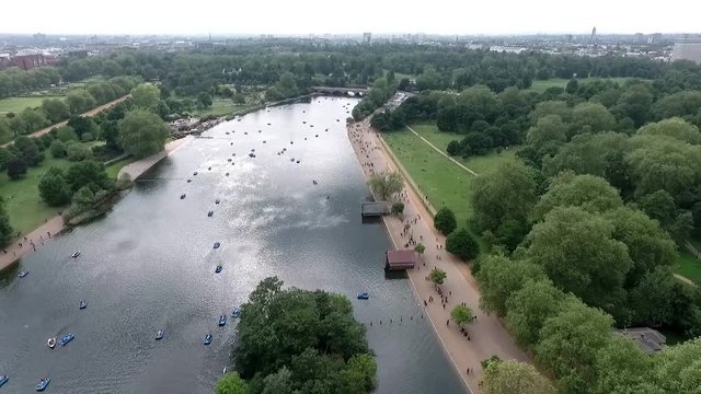 Beautiful landscape around Hyde Park, London, United Kingdom