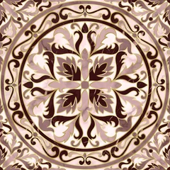 Zelfklevend Fotobehang Luxury Pink Marble Mosaic Classic Seamless Pattern © kronalux