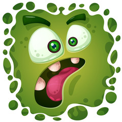 Funny, cute crazy pumpkin character. Halloween illustration. For printing on T-shirts.